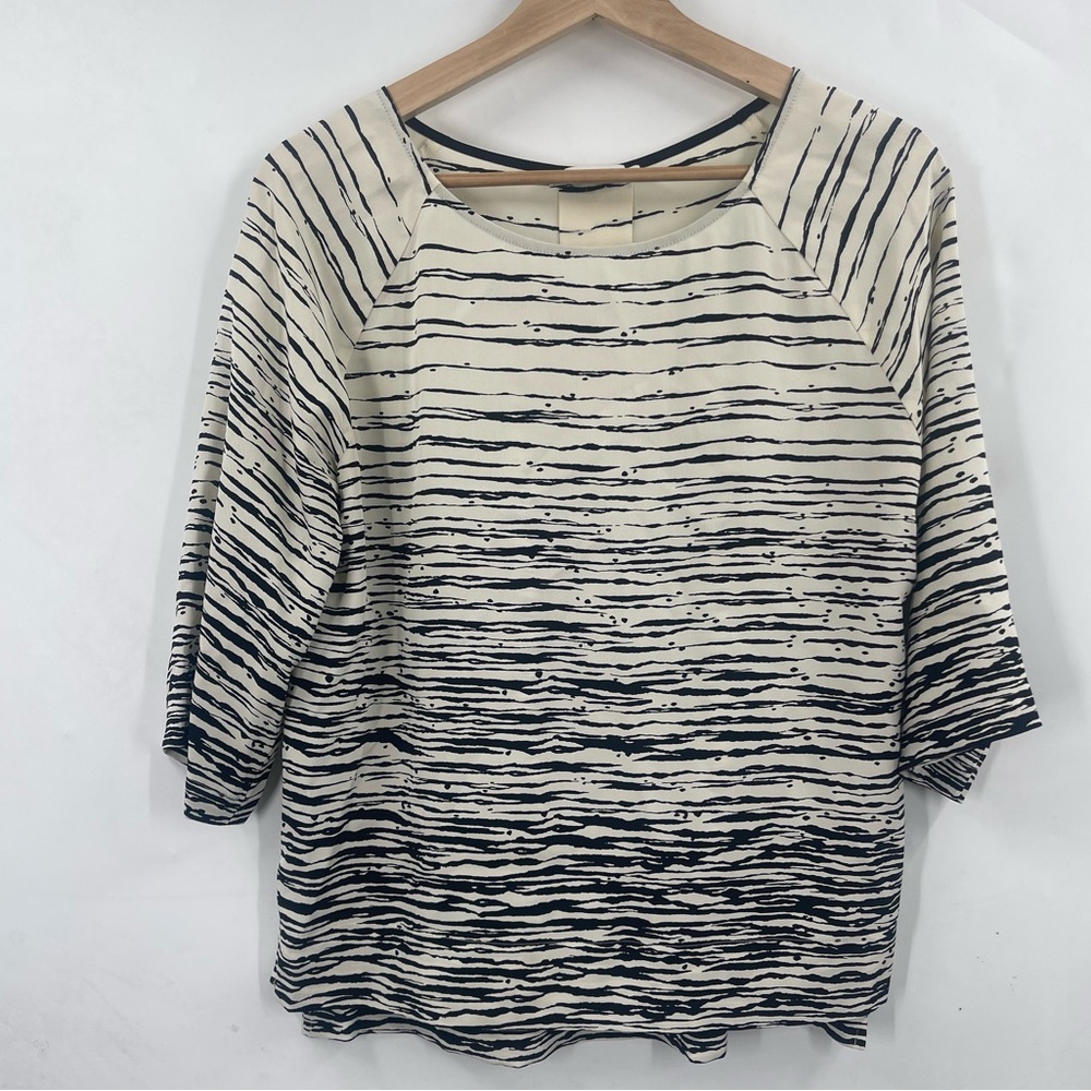 Vince Silk Top Cream and Black Size Small